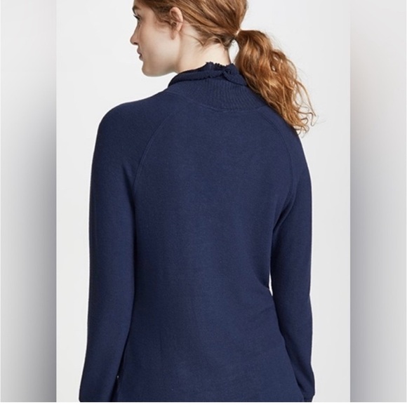 Z Supply | NWT Soft Spun Black Iris Mock Neck Pullover Raglan Knit Sweater S - Picture 4 of 4